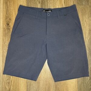 Travis Mathew Shorts Mens 32 Blue 10" Inseam Golf Performance Stretch Chino Tech
